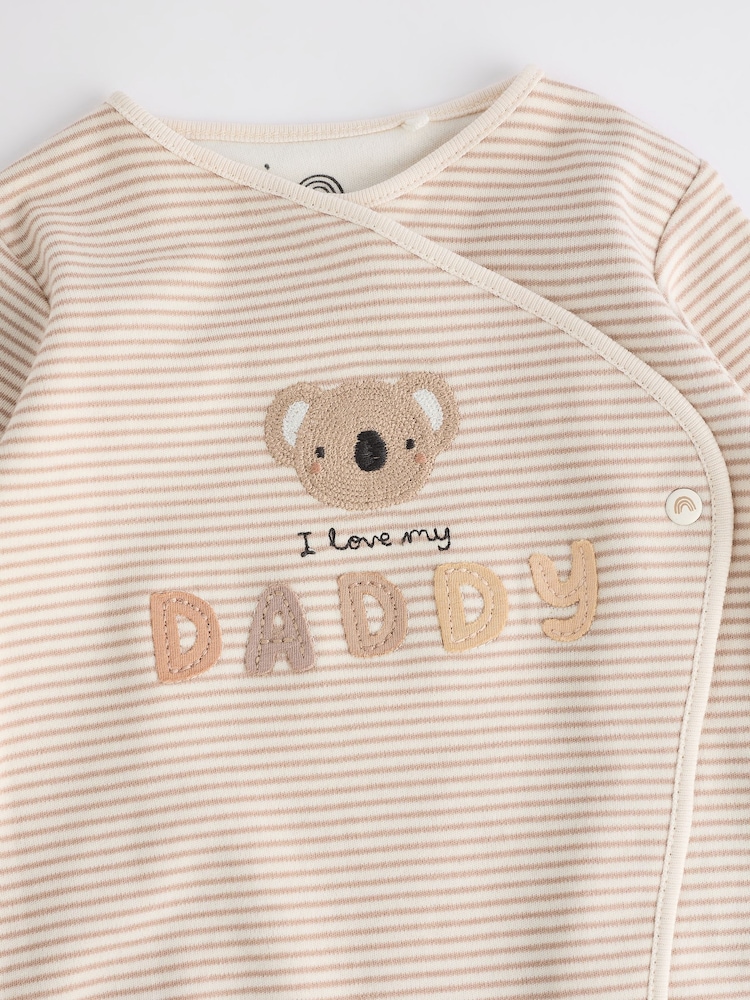 Daddy Neutral 100% Cotton Family Sleepsuit (0-18mths) - Image 9 of 11