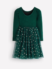 أخضر - Boden Aurora Appliqué Tulle Dress - صورة 2 من 3