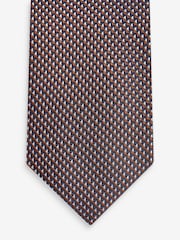 Rust Brown Texture Silk Tie - Image 2 of 3
