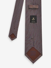 Rust Brown Texture Silk Tie - Image 3 of 3
