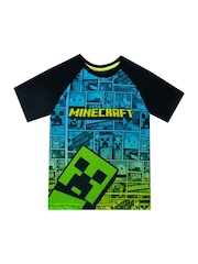 Character Green Minecraft Playstation Short 100% Cotton Pyjamas - Image 2 of 5