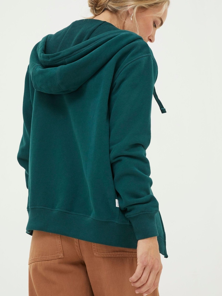 FatFace Green Amy Zip Up Hoodie - Image 2 of 5