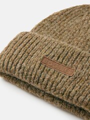 Joules Eloise Brown Oversized Knitted Beanie Hat - Image 4 of 4