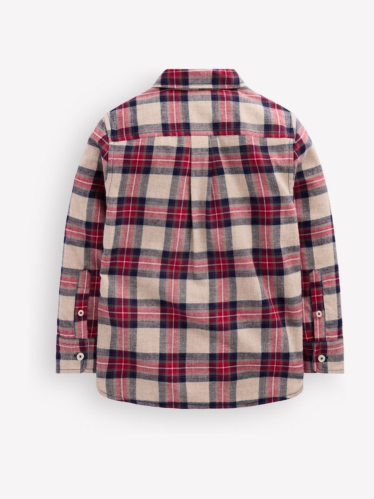 Boden Red Cosy Cotton Check Shirt - Image 2 of 3