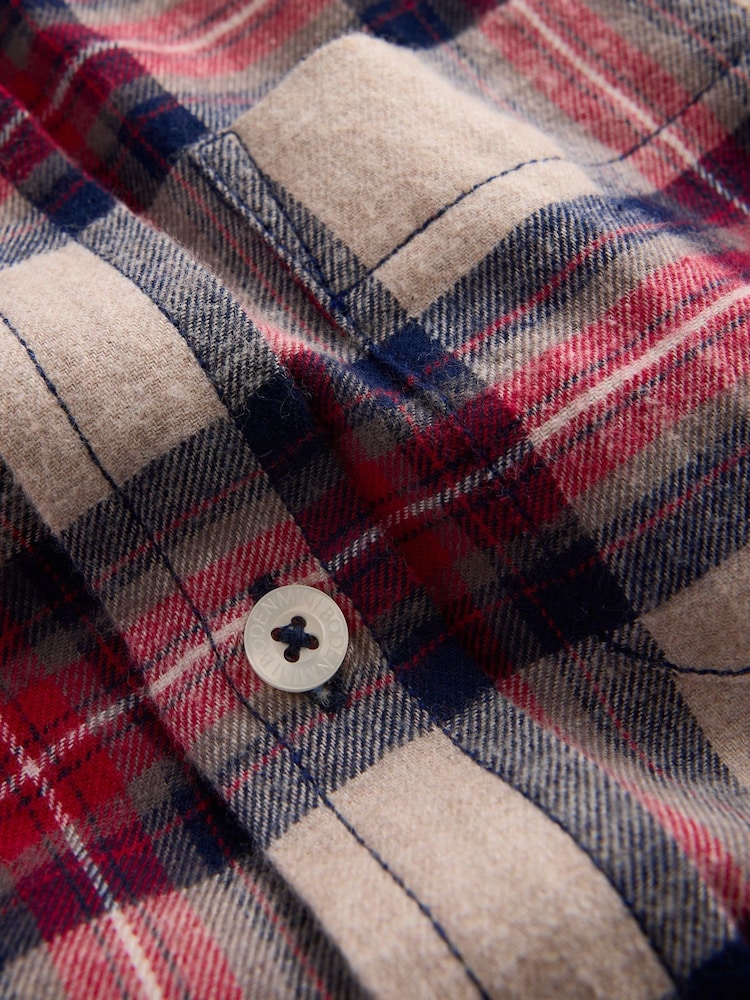 Boden Red Cosy Cotton Check Shirt - Image 3 of 3