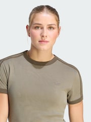 adidas Originals Brown Heather 3S Cali T-Shirt - Image 3 of 5