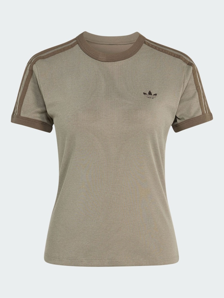 adidas Originals Brown Heather 3S Cali T-Shirt - Image 5 of 5 adidas Originals Brown Heather 3S Cali T-Shirt - Image 5 of 5