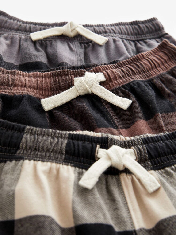 Neutral/Black Long Sleeve Check Bottom Pyjamas (3-16yrs) - Image 5 of 6