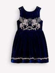 Boden Blue Cross Back Party Pinnie Dress - Image 1 of 3