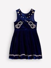 Boden Blue Cross Back Party Pinnie Dress - Image 2 of 3