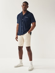 Lyle & Scott Navy Blue Towelling Resort Shirt - Image 2 of 5