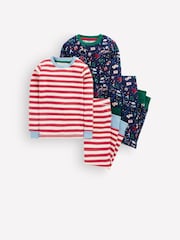 Boden Blue Snug Twin Pack Pyjamas - Image 1 of 3