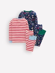 Boden Blue Snug Twin Pack Pyjamas - Image 2 of 3