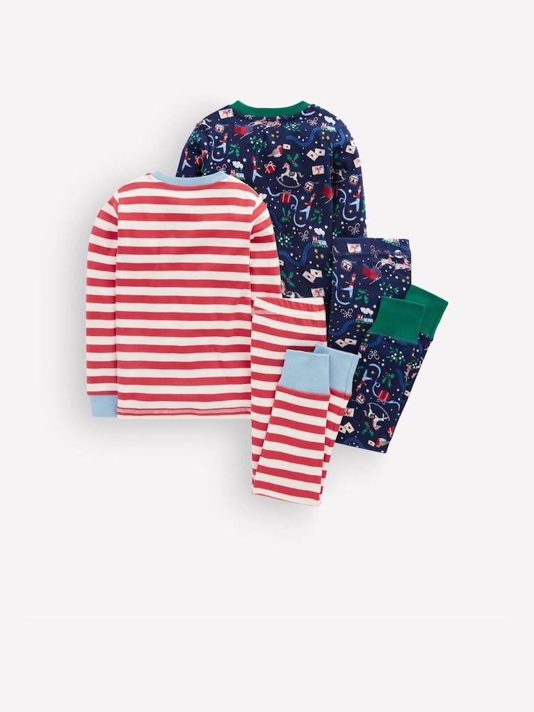 Boden Blue Snug Twin Pack Pyjamas - Image 2 of 3 Boden Blue Snug Twin Pack Pyjamas - Image 2 of 3