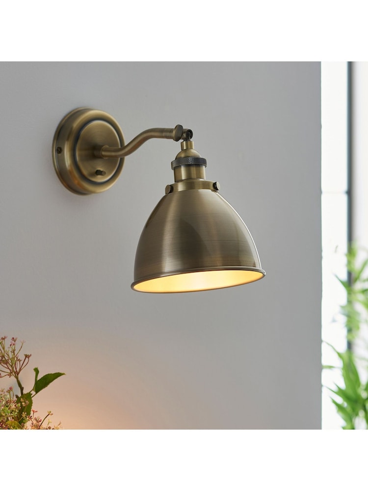 Gallery Home Antique Brass Langley Wall Light - Image 1 of 3