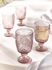 Set of 4 Pink Sophia Wine Glasses - Image 1 of 4