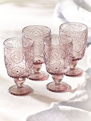 Set of 4 Pink Sophia Wine Glasses - Image 2 of 4