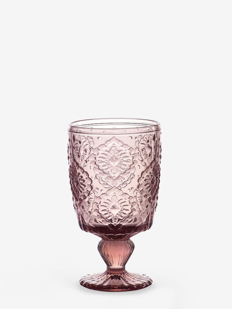 Set of 4 Pink Sophia Wine Glasses - Image 4 of 4