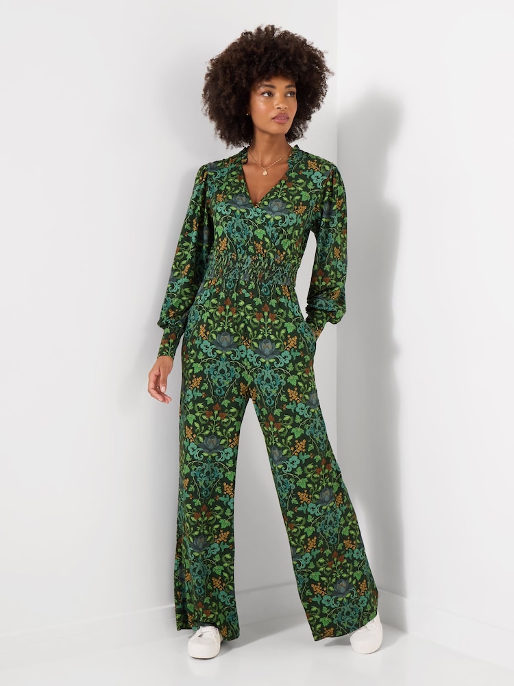 Joe Browns Green Aurelia Long Sleeve Jersey Jumpsuit - Image 1 of 5 Joe Browns Green Aurelia Long Sleeve Jersey Jumpsuit - Image 1 of 5