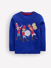 Boden Blue Long Sleeve Superstitch T-Shirt - Image 1 of 3