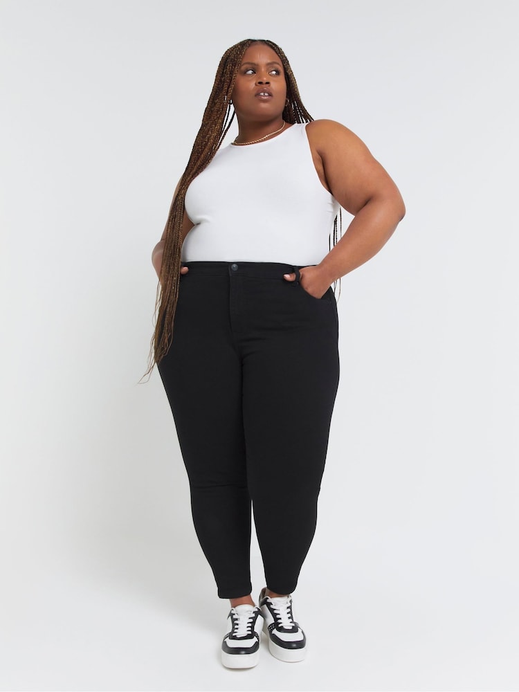 Simply Be Black 24/7 Blue Skinny Jeans - Image 1 of 4