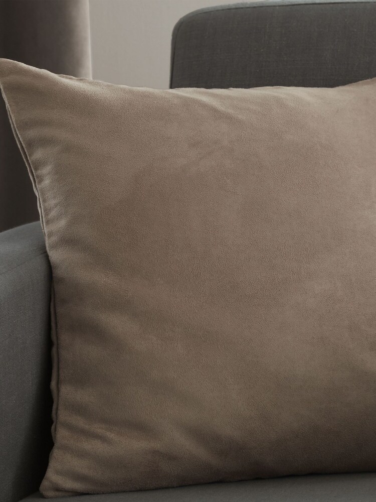 Catherine Lansfield Natural Faux Suede Cushion - Image 1 of 2