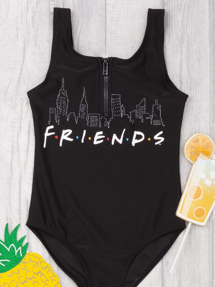 Vanilla Underground Black Friends Girls Swimsuit - Image 1 of 6