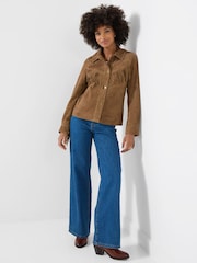 Joe Browns Brown Celeste Star Studded Fringed Suede Jacket - Image 5 of 8
