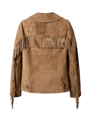 Joe Browns Brown Celeste Star Studded Fringed Suede Jacket - Image 7 of 8