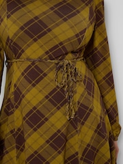 Joe Browns Brown Heritage Check Jersey Mini Dress - Image 3 of 7