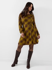 Joe Browns Brown Heritage Check Jersey Mini Dress - Image 5 of 7