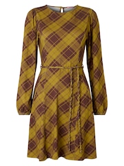 Joe Browns Brown Heritage Check Jersey Mini Dress - Image 7 of 7
