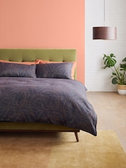 Swoon Navy Klee 220 Thread Count Duvet Cover and Pillowcase Set - Image 1 of 4