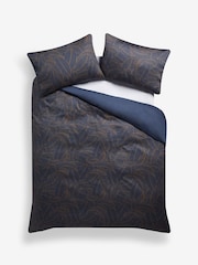 Swoon Navy Klee 220 Thread Count Duvet Cover and Pillowcase Set - Image 3 of 4