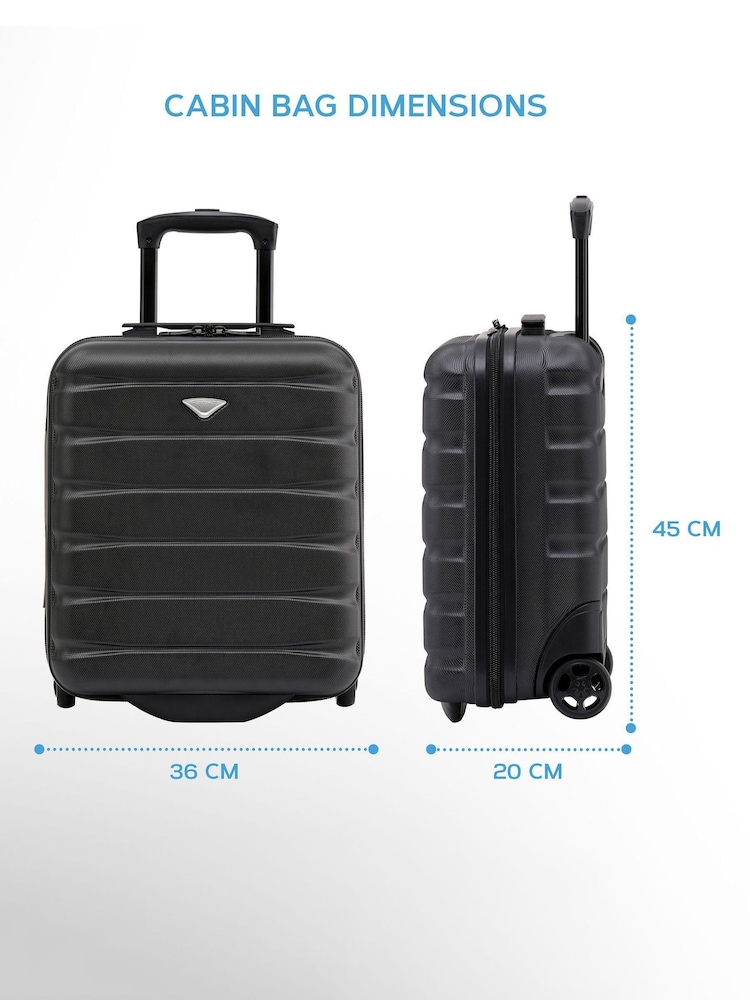 Flight Knight 45x36x20cm EasyJet Underseat 2 Wheel ABS Hard Case Cabin Carry On Hand Luggage - Image 2 of 8