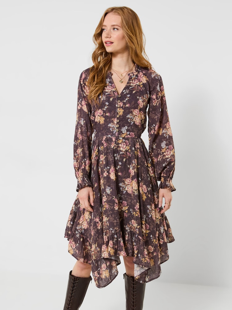 Joe Browns Antique Florals Dippy Hem Midi Dress - Billede 1 af 5