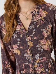 Joe Browns Antique Florals Dippy Hem Midi Dress - Billede 2 af 5