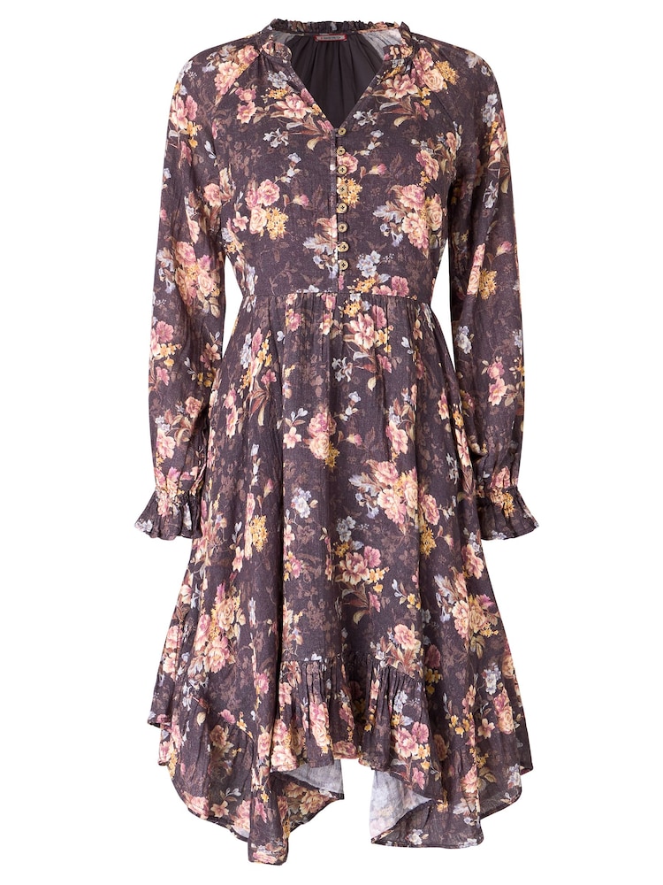 Joe Browns Antique Florals Dippy Hem Midi Dress - Billede 5 af 5
