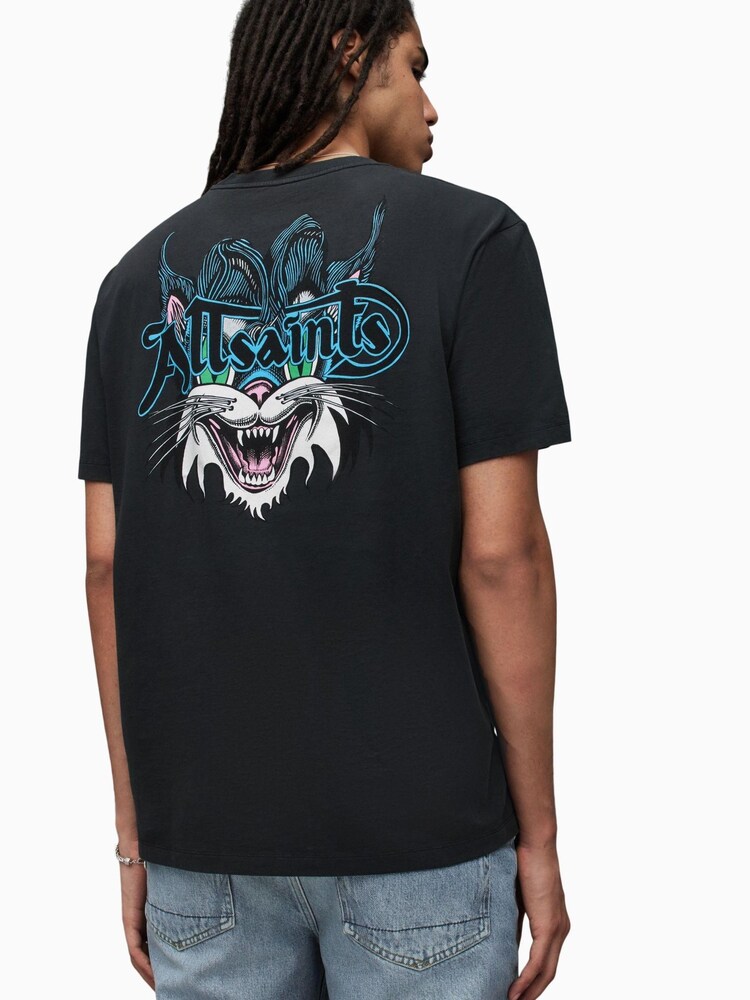 AllSaints Black Tomcat Crew Shirt - Image 2 of 7