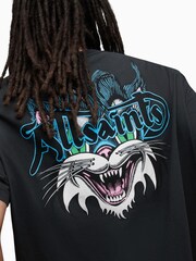 AllSaints Black Tomcat Crew Shirt - Image 6 of 7