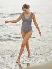 JoJo Maman Bébé Black Spot Frill Maternity Tankini Set - Image 1 of 5