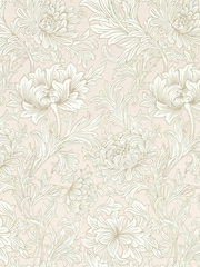 Morris & Co Pink Chrysanthemum Toile 10.05M Wallpaper - Image 2 of 2