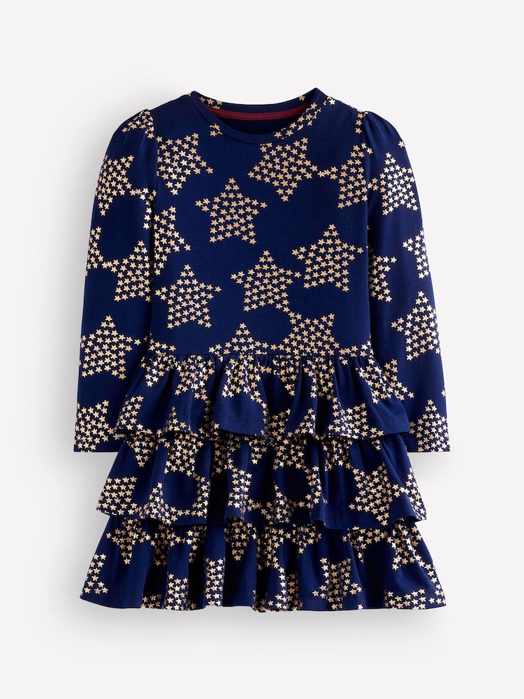 Boden Blue Cora Jersey RaRa Dress - Image 1 of 3