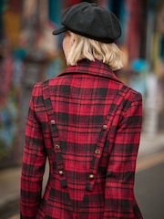 Joe Browns Red Autumn Days Check Coat - Image 4 of 7