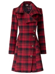 Joe Browns Red Autumn Days Check Coat - Image 7 of 7