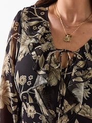 Joe Browns Black Frill Detail Mini Dress - Image 3 of 7