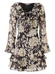 Joe Browns Black Frill Detail Mini Dress - Image 7 of 7