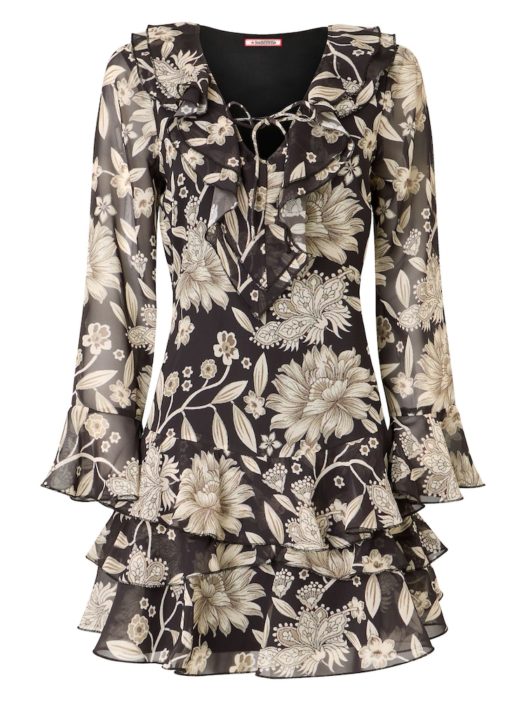 Joe Browns Black Frill Detail Mini Dress - Image 7 of 7 Joe Browns Black Frill Detail Mini Dress - Image 7 of 7