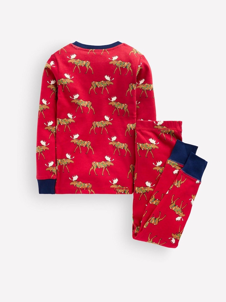 Boden Red Snug Glow-In-The-Dark Pyjamas - Image 2 of 3 Boden Red Snug Glow-In-The-Dark Pyjamas - Image 2 of 3
