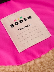 Boden Pink Borg Lined Puffer Coat - Image 4 of 5